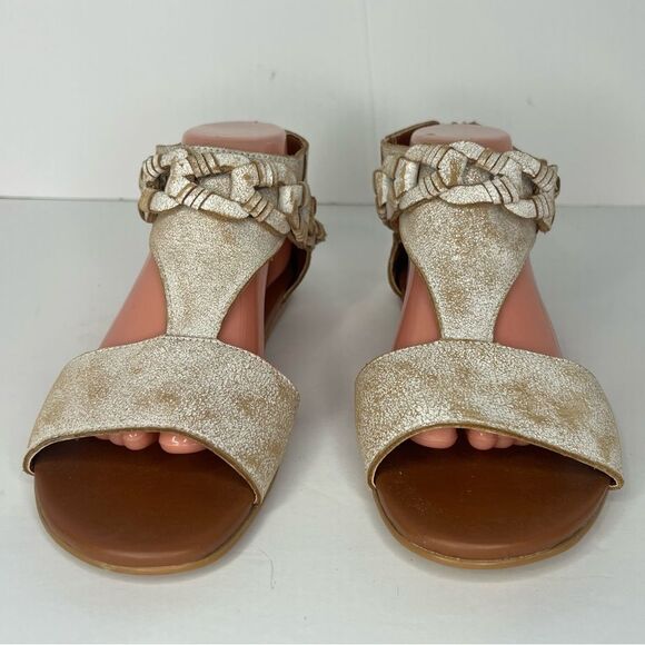 NWOB! Naughty Monkey Loop D Loop Off White Open Toe Women's Flat Sandals SZ 9.5 - Picture 4 of 11